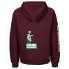 Back view of Hoodie in burgundy from Fishing For Heroes