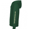 Sleeve view of Hoodie in bottle green from Fishing For Heroes