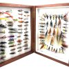 A Beautifully Presented Box (wooden) Of 95 Unused Salmon Flies.
