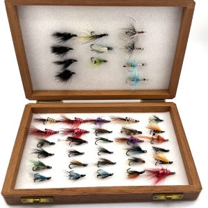 Richard Wheatley Box of 41 Salmon and Sea Trout Flies