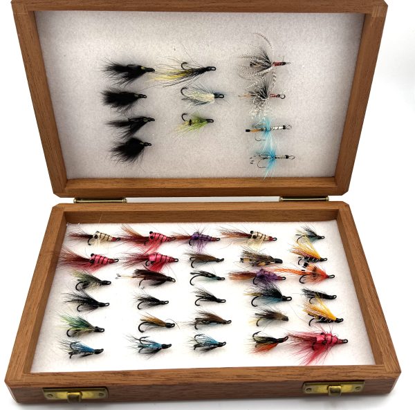 Richard Wheatley Box of 41 Salmon and Sea Trout Flies